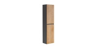 Colonne salle de bain TAMO – 170 cm – 2 portes – Coloris gris anthracite – À suspendre 