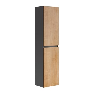 Colonne salle de bain TAMO – 170 cm – 2 portes – Coloris gris anthracite – À suspendre 