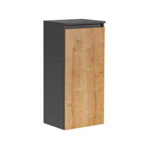 Meuble de rangement salle de bain TAMO – 87 cm – Coloris gris anthracite – À suspendre 