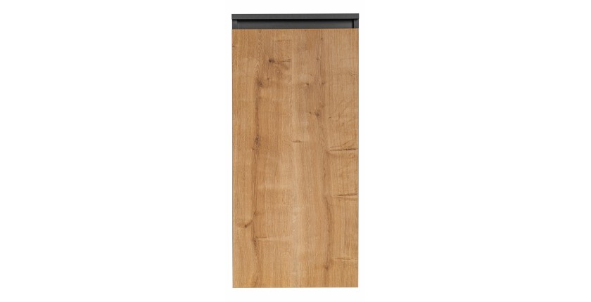 Meuble de rangement salle de bain TAMO – 87 cm – Coloris gris anthracite – À suspendre 