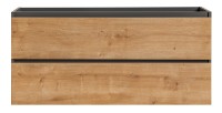 Meuble sous vasque TAMO – 2 tiroirs – Coloris gris anthracite – L120 × P57 × H46 cm – À suspendre 