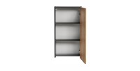 Colonne de rangement TAMO – 1 porte – Coloris gris anthracite – L40 × P16 × H75 cm – À suspendre 