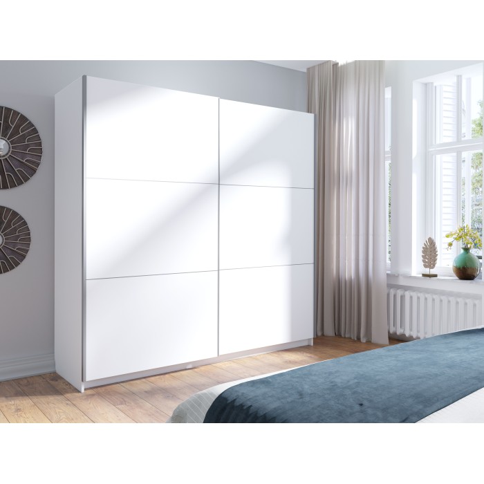 Armario blanco 2 puertas correderas 150 cm – Colección ARSALA