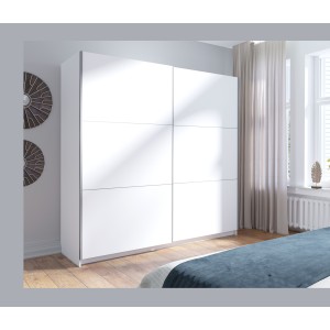 Armoire blanche 2 portes coulissantes 150 cm – Collection ARSALA