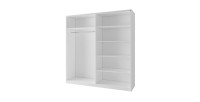 Armoire blanche 2 portes coulissantes 150 cm – Collection ARSALA