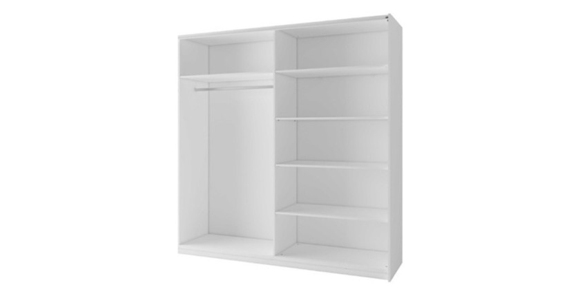Armoire blanche 2 portes coulissantes 150 cm – Collection ARSALA