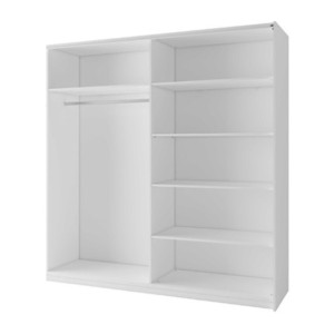 Armoire blanche 2 portes coulissantes 150 cm – Collection ARSALA
