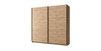 Armoire ARSALA 150 cm en chêne artisan – 2 portes coulissantes