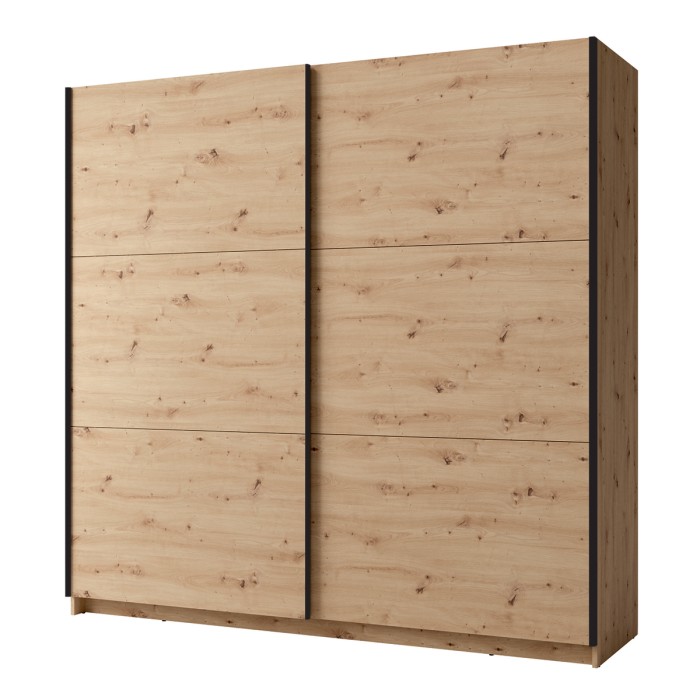 Armoire ARSALA 150 cm en chêne artisan – 2 portes coulissantes