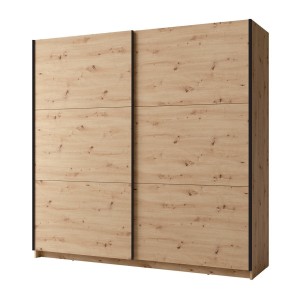 Armoire ARSALA 150 cm en chêne artisan – 2 portes coulissantes