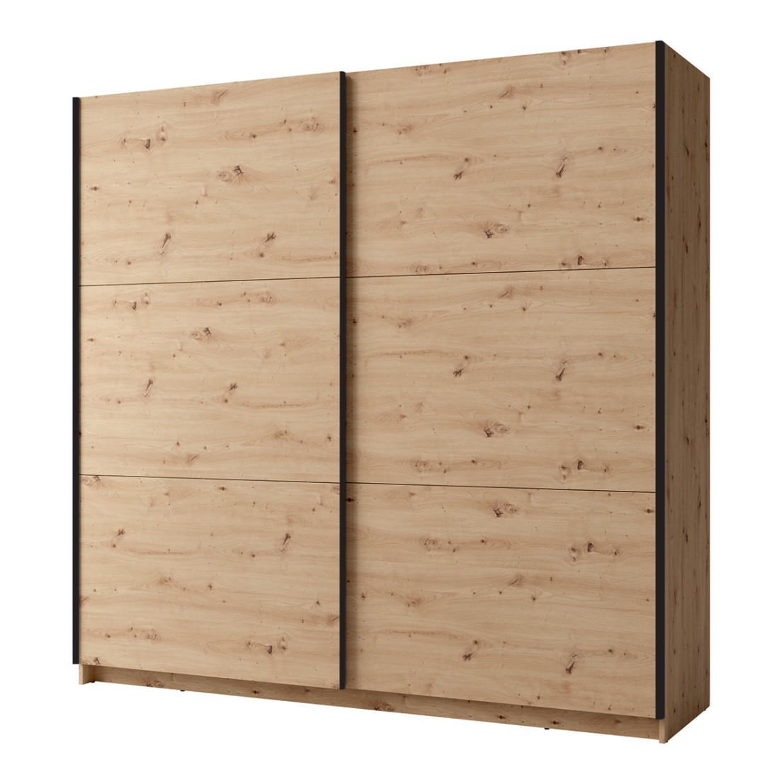Armoire ARSALA 150 cm en chêne artisan – 2 portes coulissantes