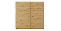 Armoire ARSALA 150 cm en chêne artisan – 2 portes coulissantes