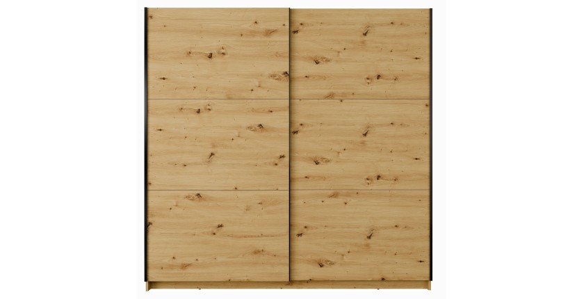 Armoire ARSALA 150 cm en chêne artisan – 2 portes coulissantes