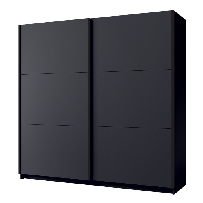 Armoire ARSALA 150 cm en gris graphite – 2 portes coulissantes