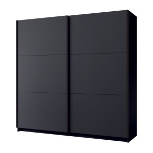 Armoire ARSALA 150 cm en gris graphite – 2 portes coulissantes