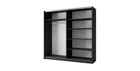 Armoire ARSALA 150 cm en gris graphite – 2 portes coulissantes