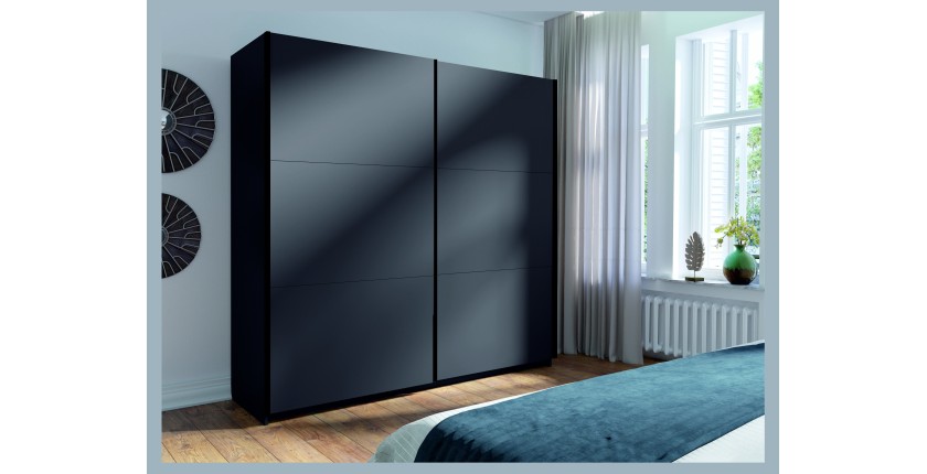 Armoire ARSALA 150 cm en gris graphite – 2 portes coulissantes