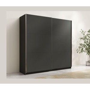 Armoire ARSALA 150 cm en gris graphite – 2 portes coulissantes