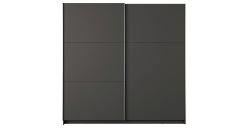 Armoire ARSALA 150 cm en gris graphite – 2 portes coulissantes