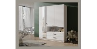 Armoire 3 portes MEIJE – 158,3 x 200 x 54,6 cm – Coloris blanc