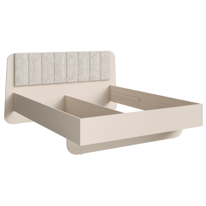 Camera completa AMALIE beige – Letto 160x200 cm con doghe, armadio, cassettiera e 2 comodini