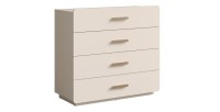 chambre complète AMALIE, lit 160x200 sommier inclus, armoire avec étagères, chambre beige design, ensemble chambre adulte, mobil
