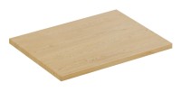 Plan vasque NATURA – L60 × P46 cm – Chêne clair – À poser – Compatible meuble sous vasque 