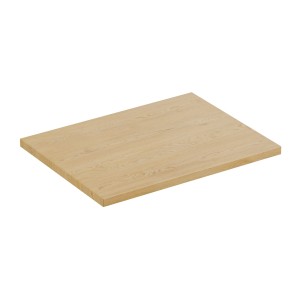 Plan vasque NATURA – L60 × P46 cm – Chêne clair – À poser – Compatible meuble sous vasque 