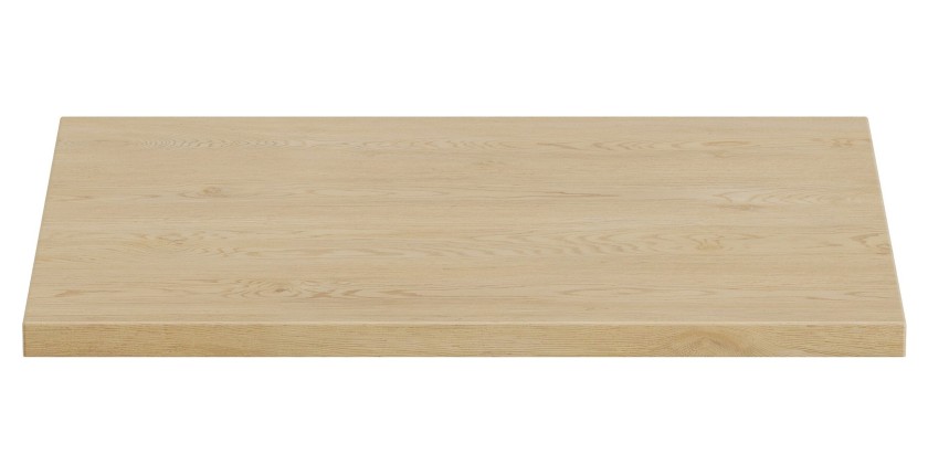 Plan vasque NATURA – L60 × P46 cm – Chêne clair – À poser – Compatible meuble sous vasque 