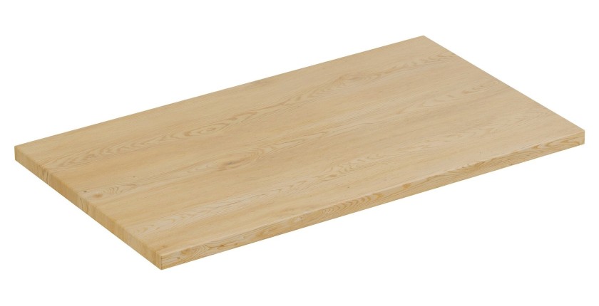 Plan vasque NATURA – L80 × P46 cm – Chêne clair – À poser – Finition bois naturelle 