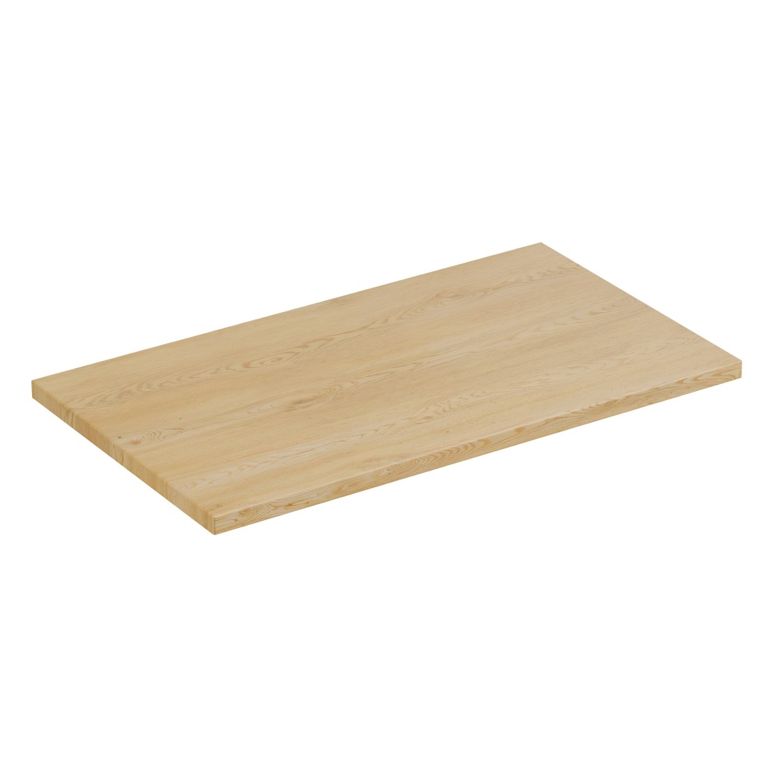 Plan vasque NATURA – L80 × P46 cm – Chêne clair – À poser – Finition bois naturelle 
