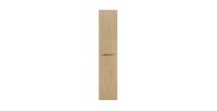Colonne de salle de bain NATURA – 2 portes – Chêne clair – L35 × P33 × H170 cm – À suspendre 