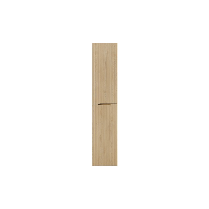 Colonne de salle de bain NATURA – 2 portes – Chêne clair – L35 × P33 × H170 cm – À suspendre 