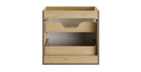 Meuble sous vasque NATURA – 2 tiroirs – Chêne clair – L60 × P45 × H57 cm – À suspendre 