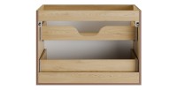 Meuble sous vasque NATURA – 2 tiroirs – Chêne clair – L80 × P45 × H57 cm – À suspendre 