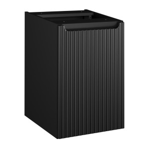 Meuble de rangement VANO – Panier à linge intégré – Noir mat – L40 × P39 × H57 cm – À suspendre 