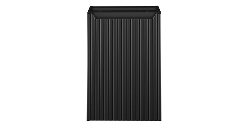 Meuble de rangement VANO – Panier à linge intégré – Noir mat – L40 × P39 × H57 cm – À suspendre 