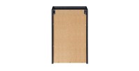 Meuble de rangement VANO – Panier à linge intégré – Noir mat – L40 × P39 × H57 cm – À suspendre 