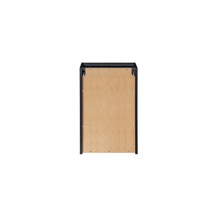 Meuble de rangement VANO – Panier à linge intégré – Noir mat – L40 × P39 × H57 cm – À suspendre 