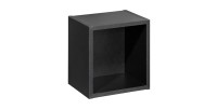 Cube de rangement VANO – Finition noir mat – L26 × P21 × H27 cm – À suspendre – Format compact 