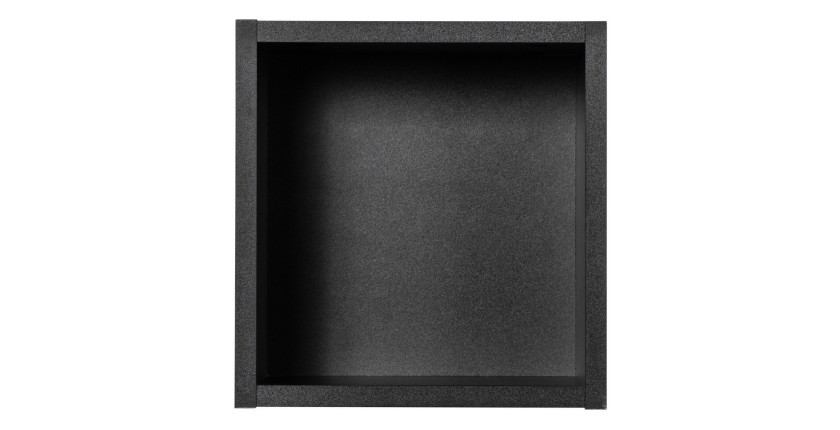 Cube de rangement VANO – Finition noir mat – L26 × P21 × H27 cm – À suspendre – Format compact 