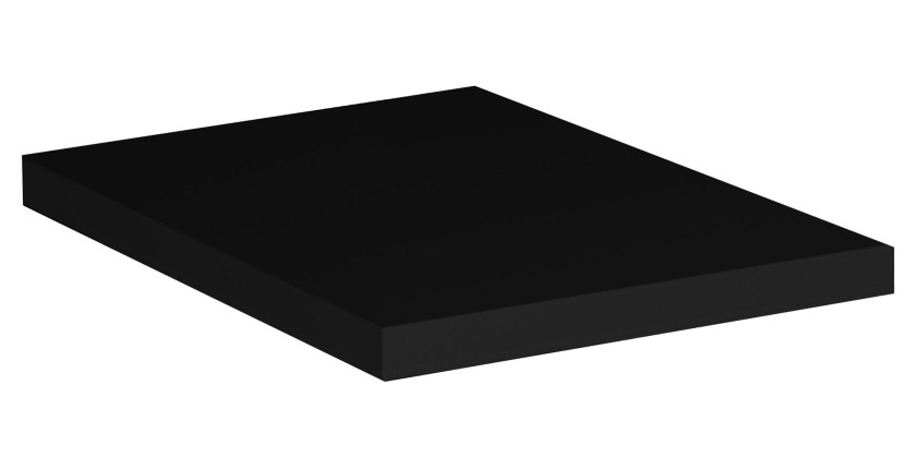 Plan vasque VANO – L20 × P40 cm – Noir mat – À poser – Élément de finition latéral 