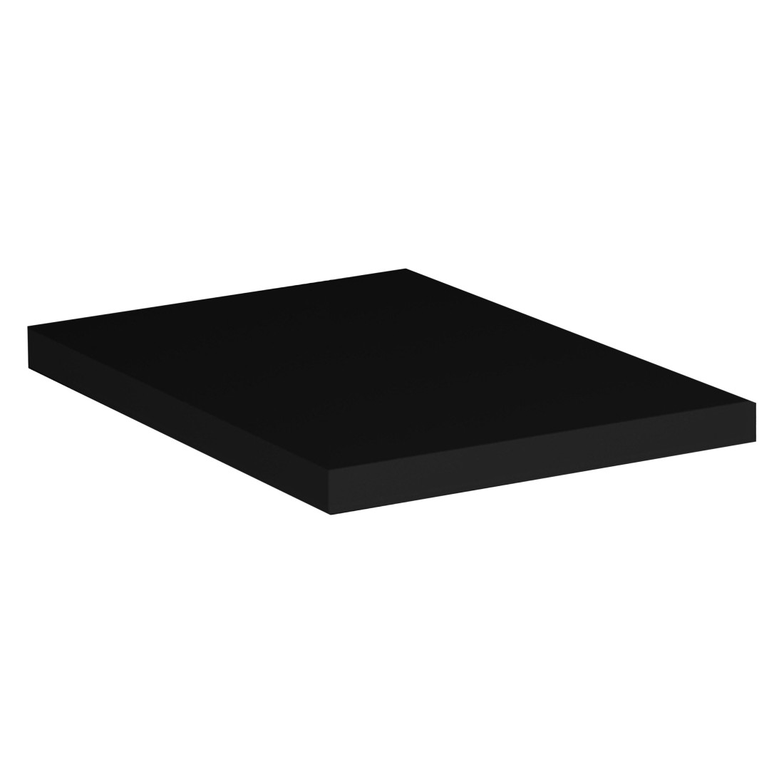 Plan vasque VANO – L20 × P40 cm – Noir mat – À poser – Élément de finition latéral 
