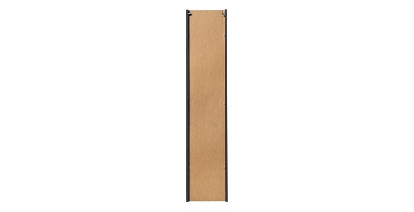 Colonne de salle de bain VANO – 2 portes + 1 niche – Noir mat – L30 × P25 × H140 cm – À suspendre 