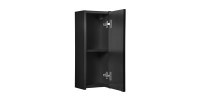 Meuble de salle de bain VANO – 1 porte – Noir mat – L20 × P18 × H57 cm – À suspendre 