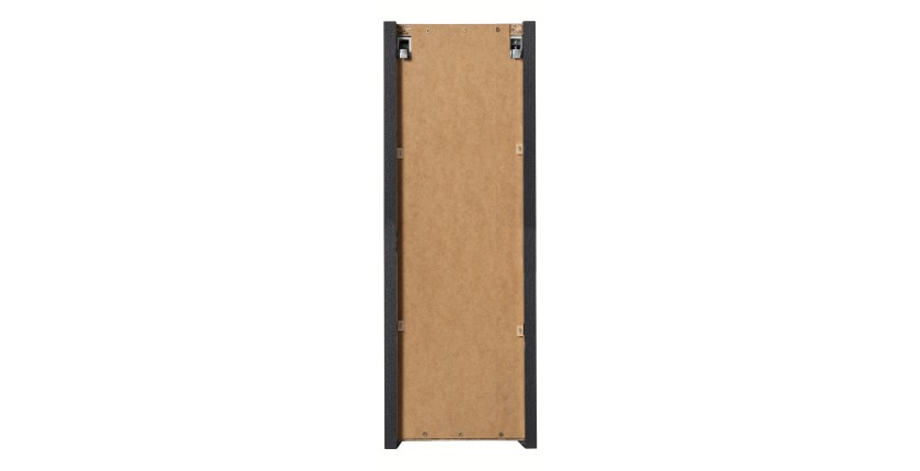 Meuble de salle de bain VANO – 1 porte – Noir mat – L20 × P18 × H57 cm – À suspendre 