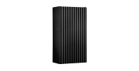 Meuble de salle de bain VANO – 1 porte – Noir mat – L30 × P18 × H57 cm – À suspendre 