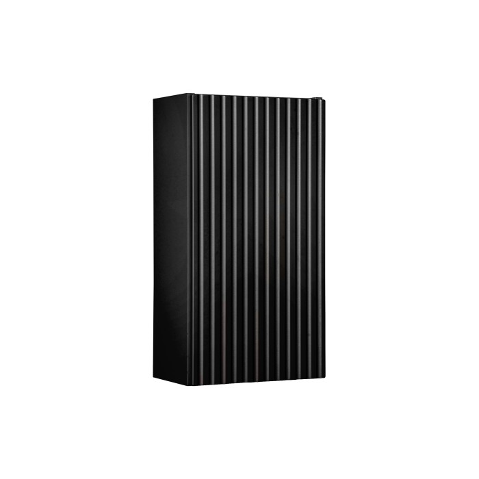 Meuble de salle de bain VANO – 1 porte – Noir mat – L30 × P18 × H57 cm – À suspendre 