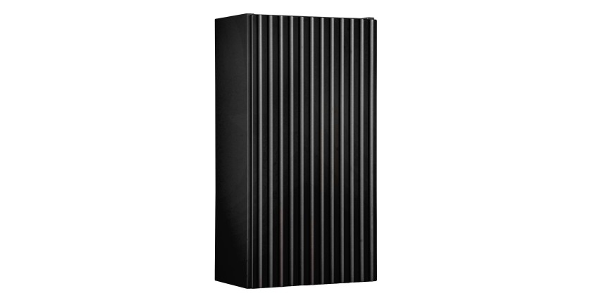 Meuble de salle de bain VANO – 1 porte – Noir mat – L30 × P18 × H57 cm – À suspendre 