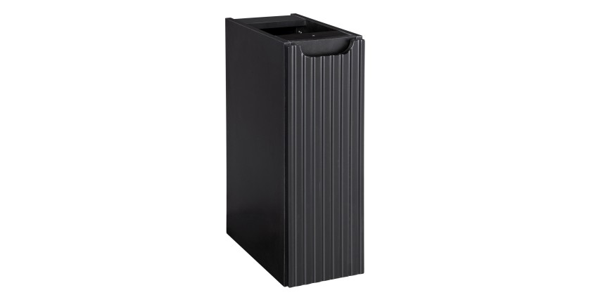 Meuble de salle de bain VANO – 1 porte – Noir mat – L20 × P39 × H57 cm – À suspendre 